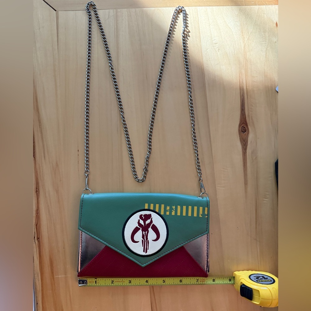 STAR WARS BOBAFETT WRISTLET SHOULDER PURSE BOBA FETT BOUNTY HUNTER RED YELLOW
